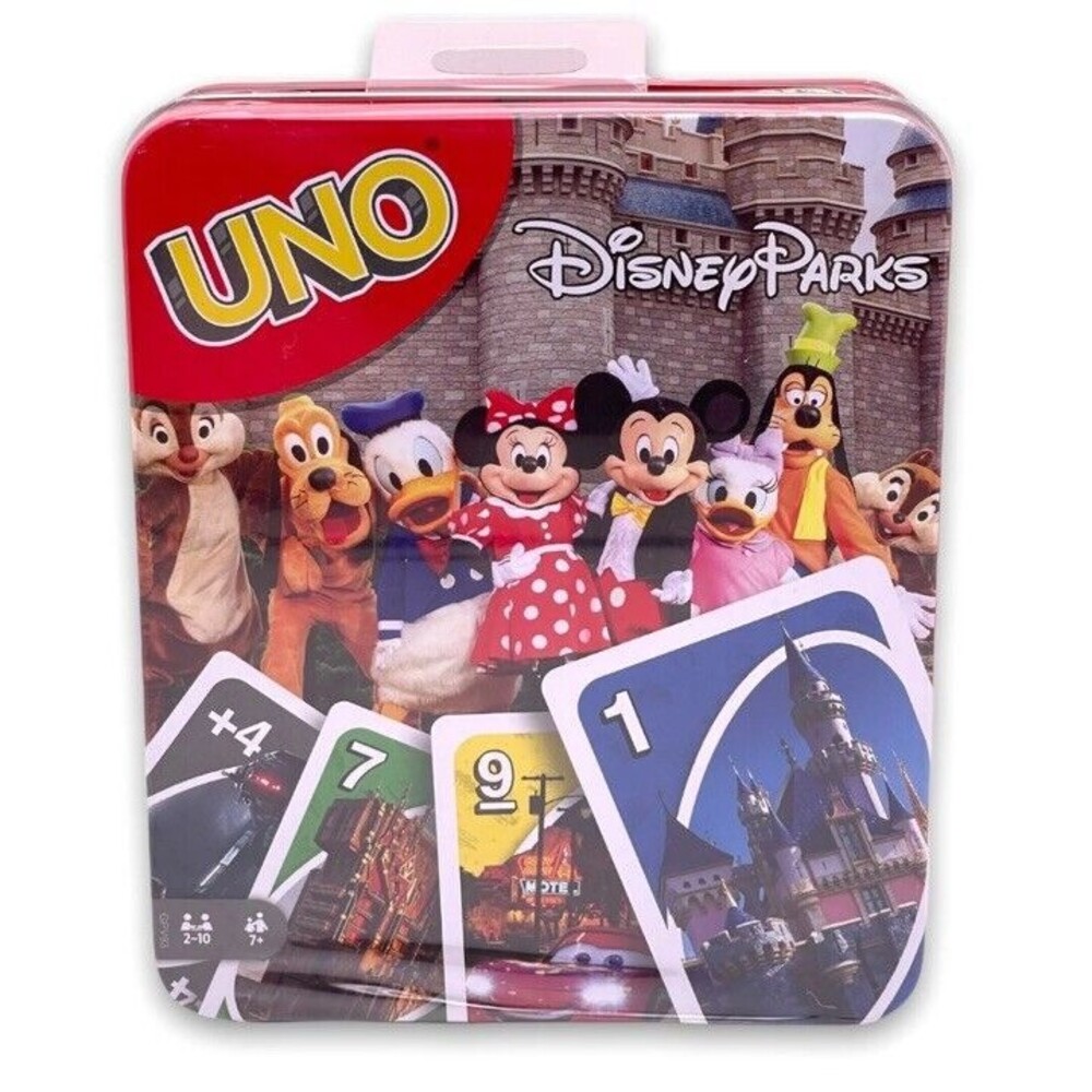 Disney Parks Game Uno Card Mickey Minnie Mouse Castle Goofy Pluto Donald Duck